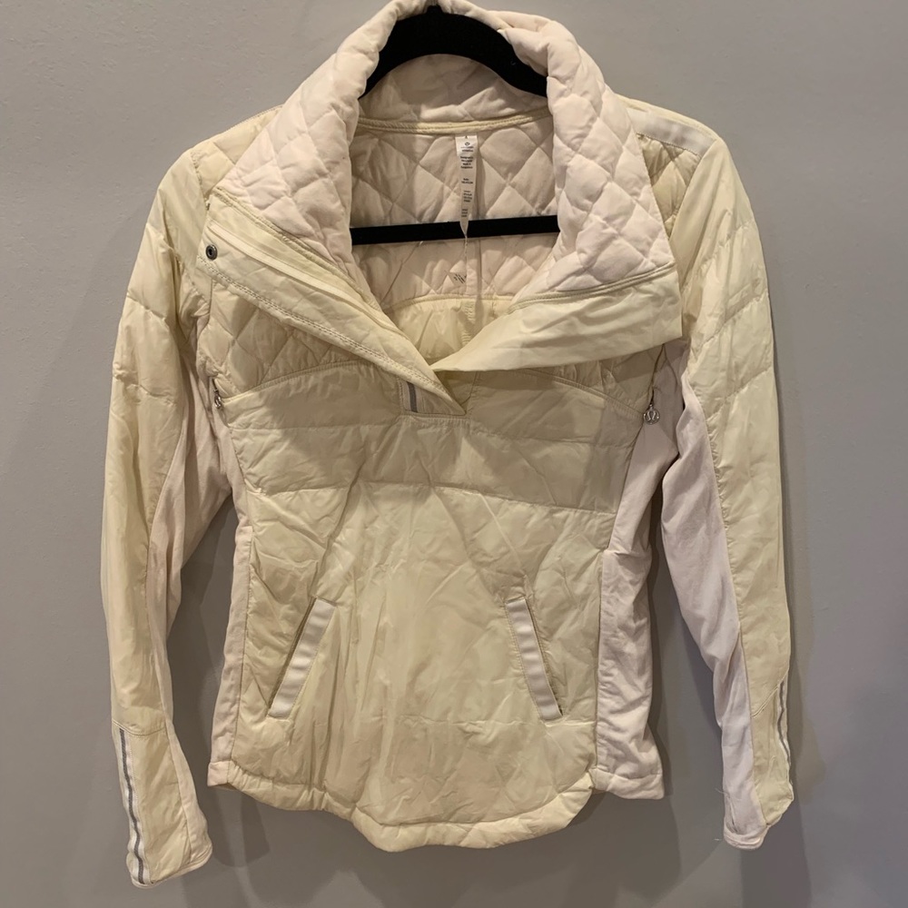 Lulu lemon cream down quilted jacket